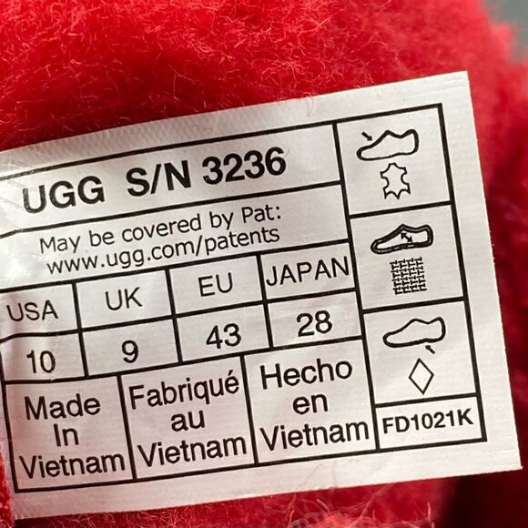 UGG Neumel Men Samba Red Suede Lace-up Wool Sockliner Chukka Boots shoes size - Picture 8 of 8